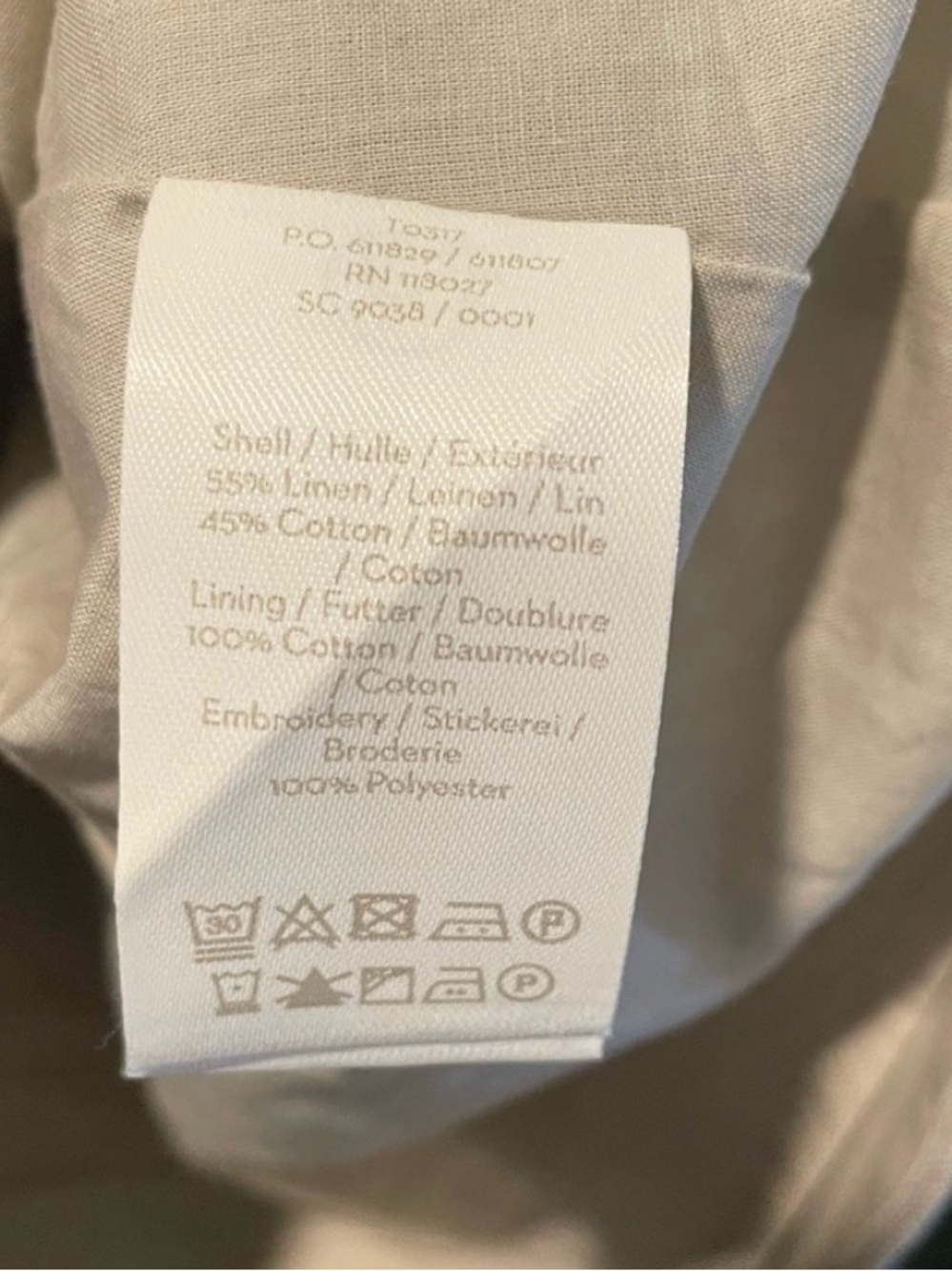 Boden Embroidered Cream A-Line Linen Blend Skirt Size 14R - Picture 4 of 5